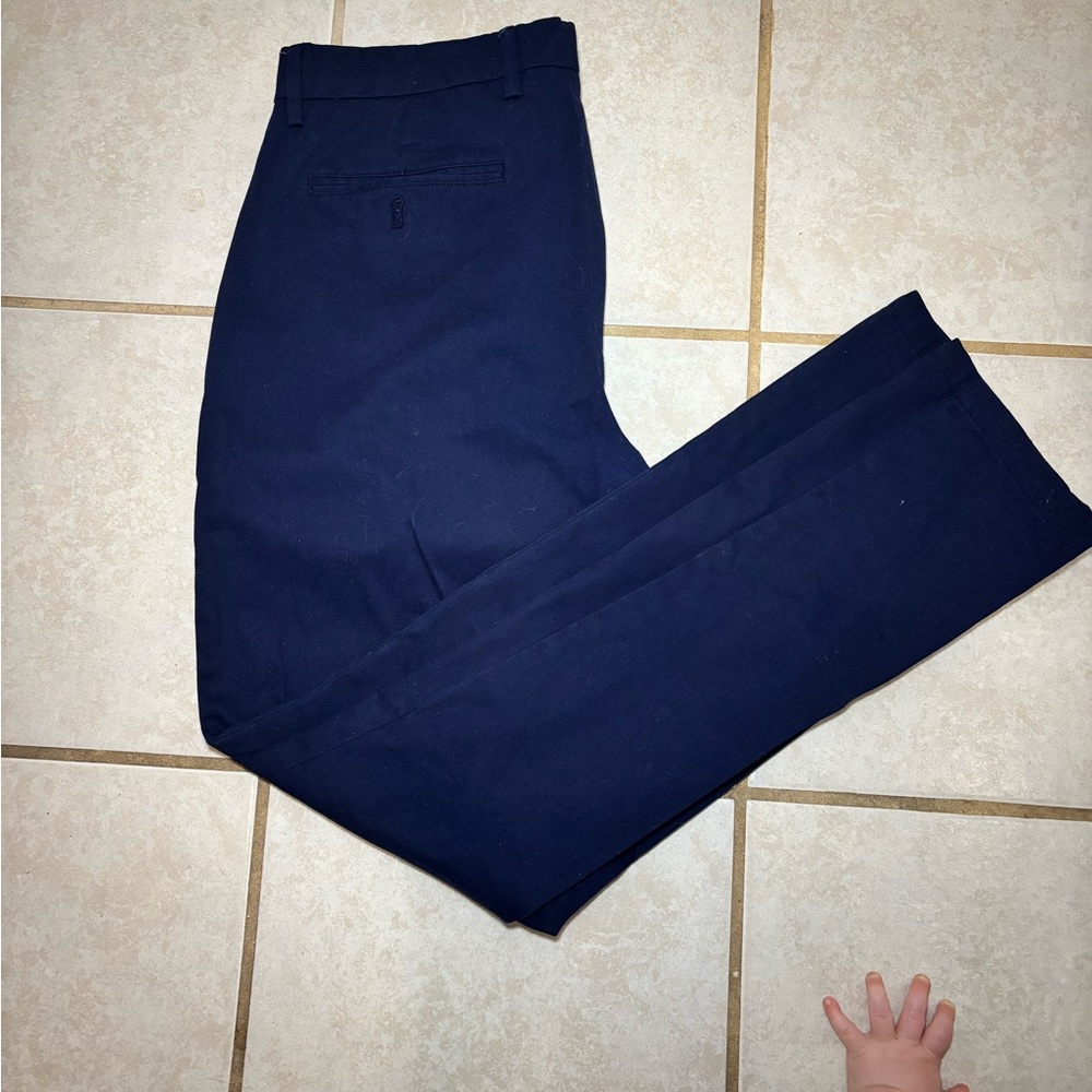 Old Navy Blue Dress Pants Elegant Smooth Fabric